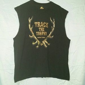 Mossy Oak 2xl Black Camo Sleeveless T-shirt